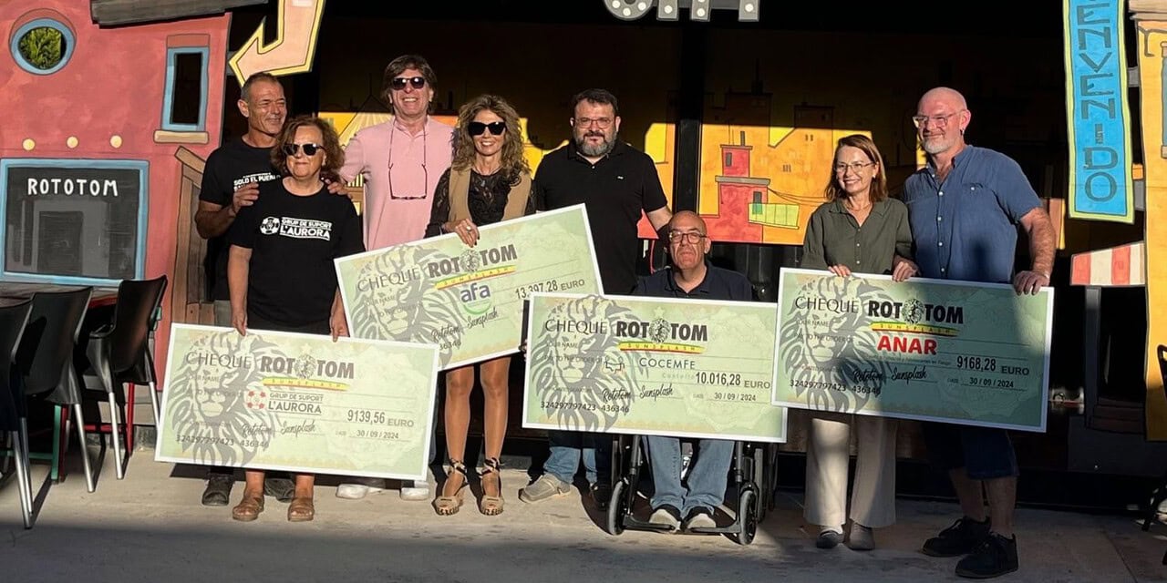 Acto de entrega de las aportaciones Rototom 2024 a las 4 ONG